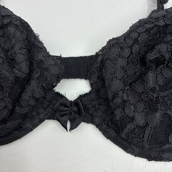 Victorias Secret Womens 34C Bra Black Lace Underwire Lingerie Adjustable Straps - Picture 3 of 9
